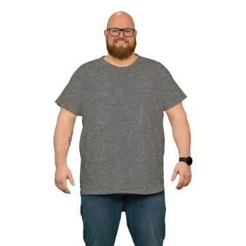 Alca Easy-Going 1-Pck Men T-Shirt O-Neck Grey Melange 5XL