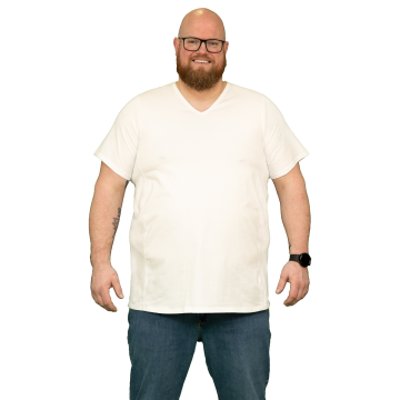 Alca Easy-Going 1-Pck Men T-Shirt V-Neck White 4XL