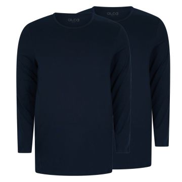 Alca Easy-Going 2-Pck Men Shirt Long Sleeve O-Neck Navy XXL